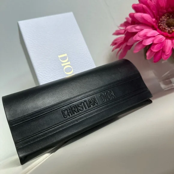 DIOR SUNGLASSES CASE + BOX + CLEANING CLOTH / NEVER USED CHRISTIAN DIOR